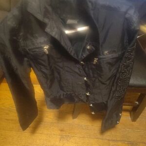 Elegant Black Women's Jean Jacket